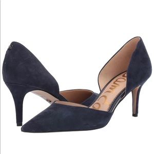 Navy blue suede heels Tesla- Sam Edelman